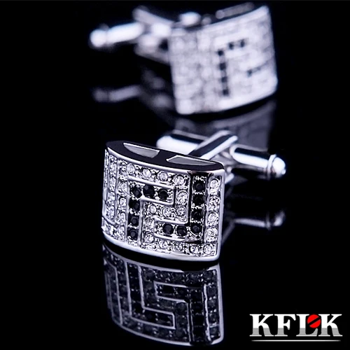 KFLK 2020 Роскошные брендовые запонки на кнопках модные драгоценные камни