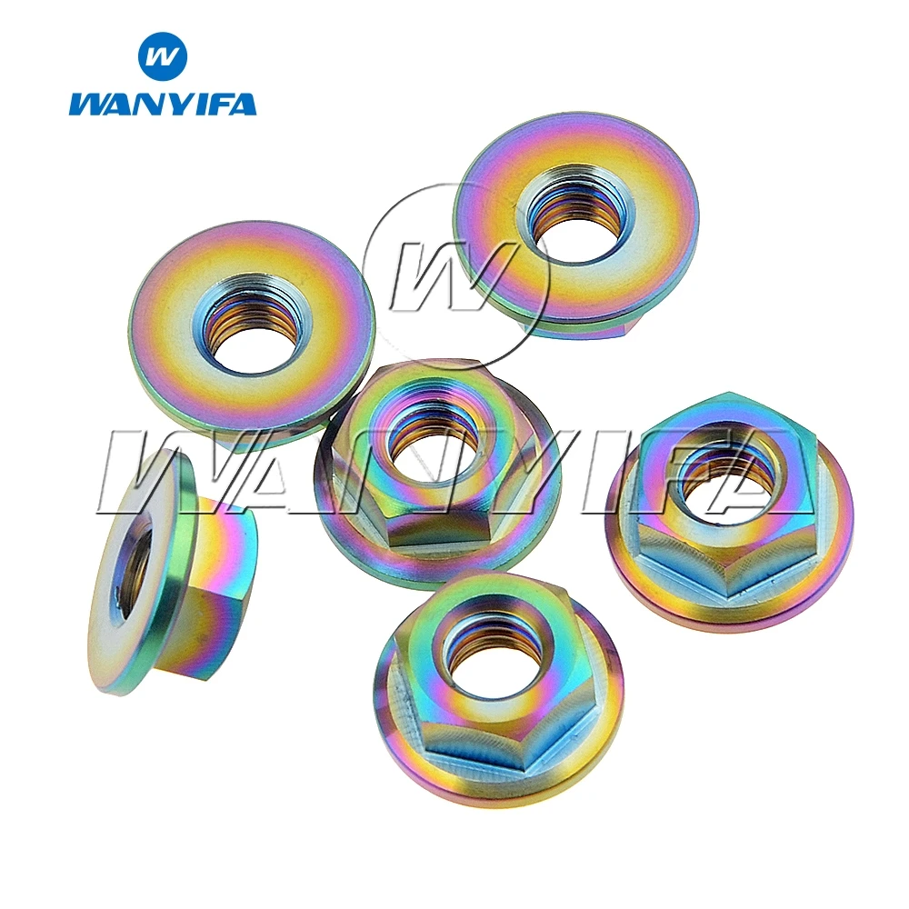 Wanifa M6x1.0mm Стандартный DIN6923 метрический Gr5 титановый сплав с шестигранной головкой