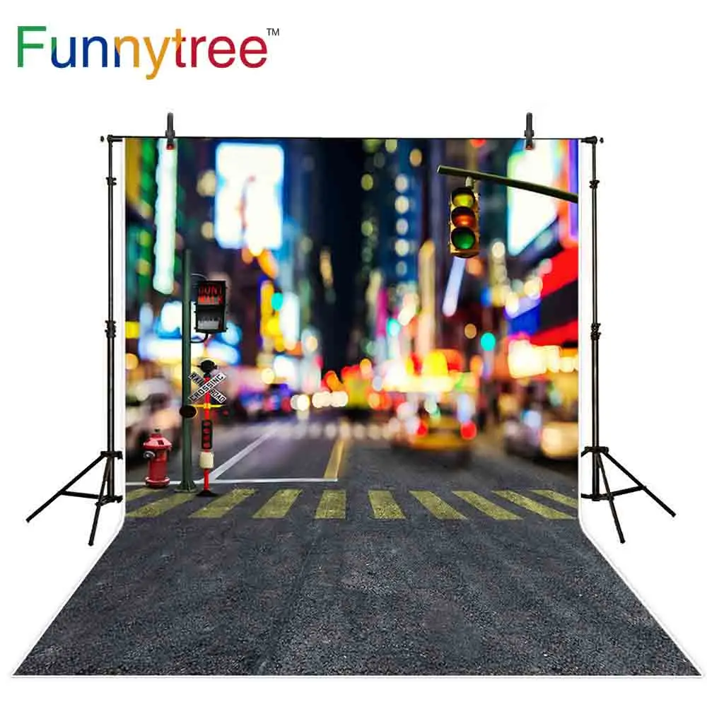 Фоны для фотостудии Funnytree перекрестный город улица тротуар фотофоны фотосессия