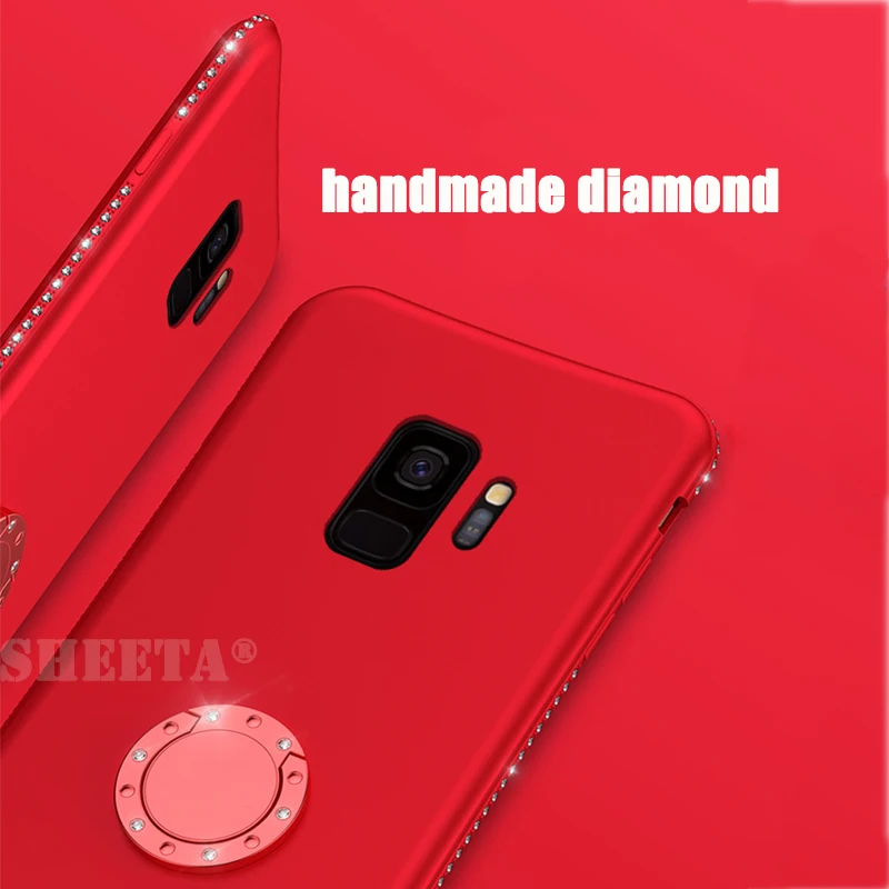 3D Блестящий чехол с бриллиантами для Samsung Galaxy S8 S9 Plus + Мягкий силиконовый из ТПУ 360
