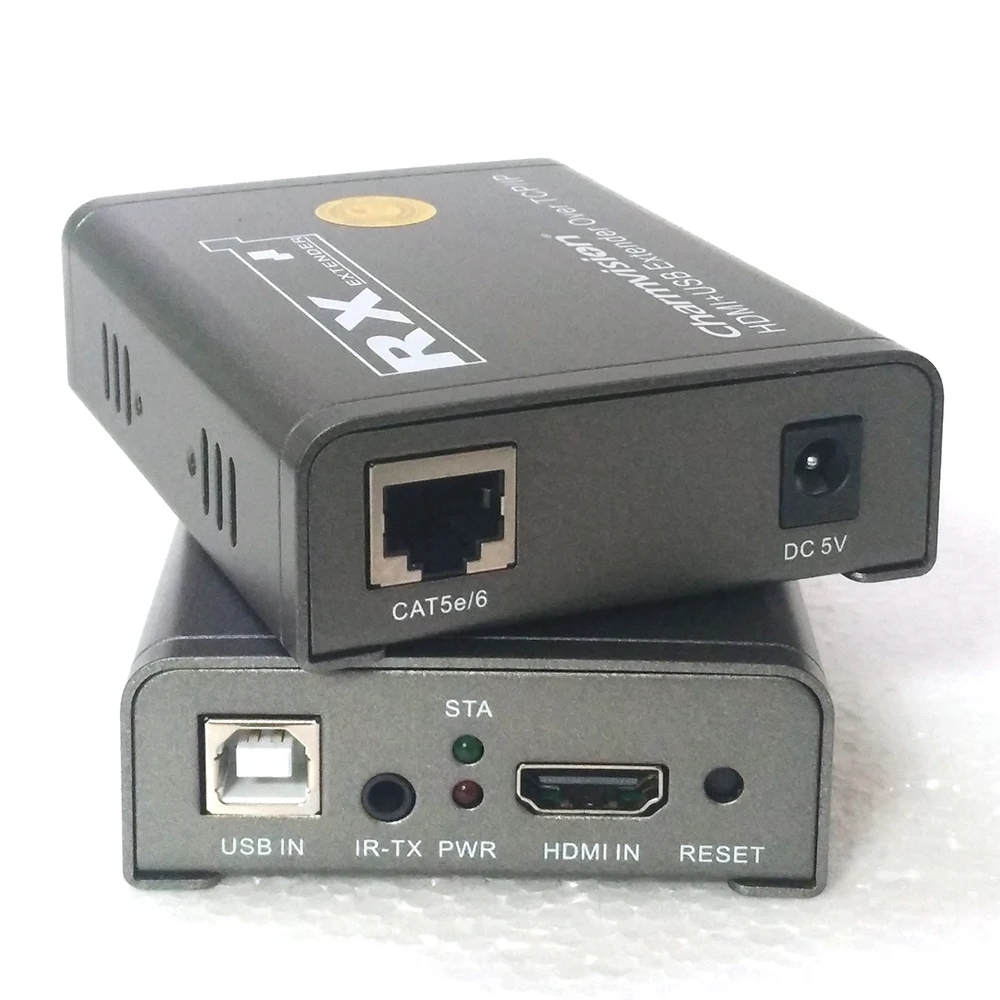 Charmvision IPKVM-120HU 120 м IP USB HDMI KVM удлинитель по TCP IP с ИК-пультом дистанционного управления KVM через STP UTP cat5e cat6 кабель