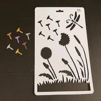 1pc reusable stencil dandelion flower coloring embossing walls diy scrapbooking painting template stamps album diary decoration