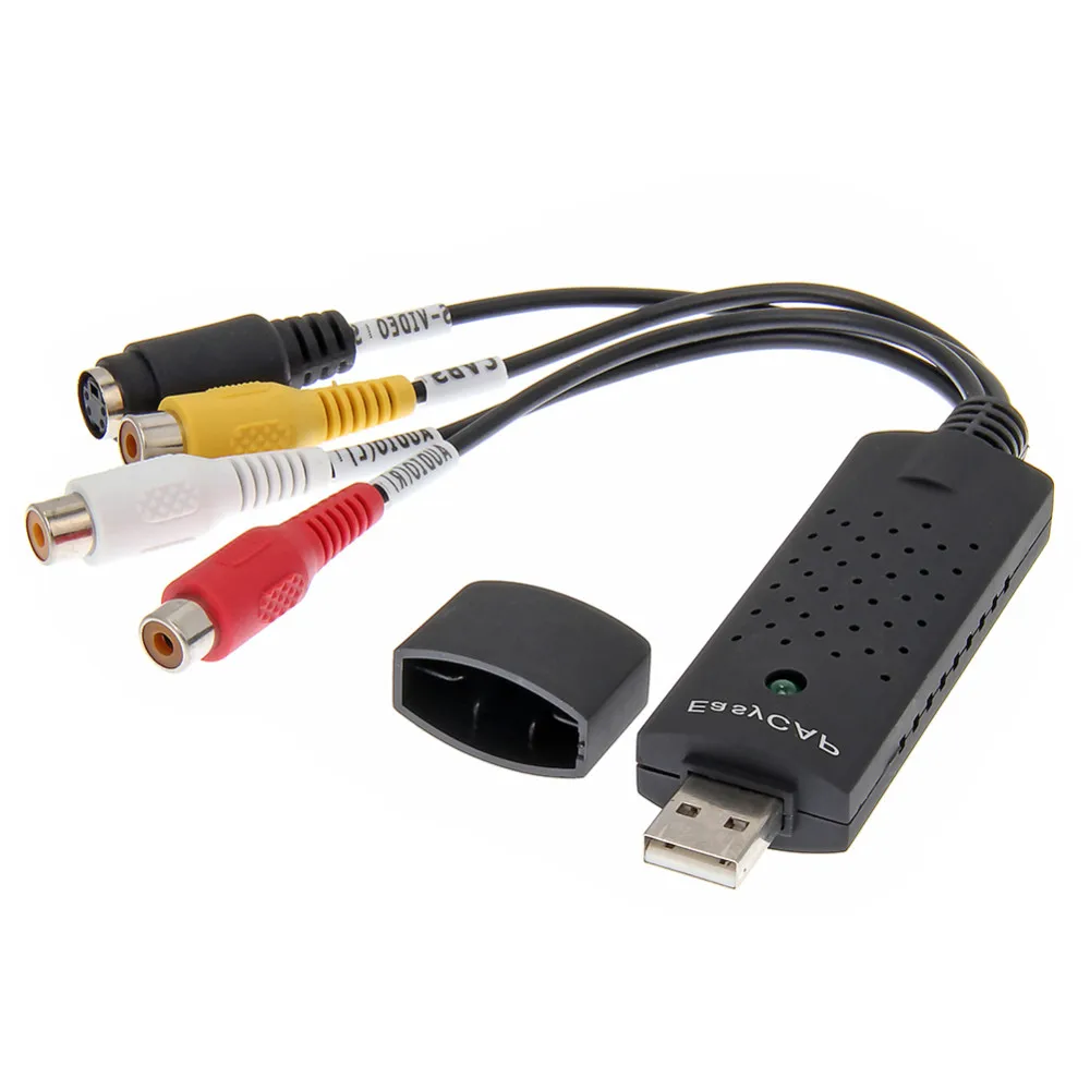 1 шт. USB 2 0 Видео ТВ DVD VHS Захват адаптер конвертер аудио видео кабели для ПК |