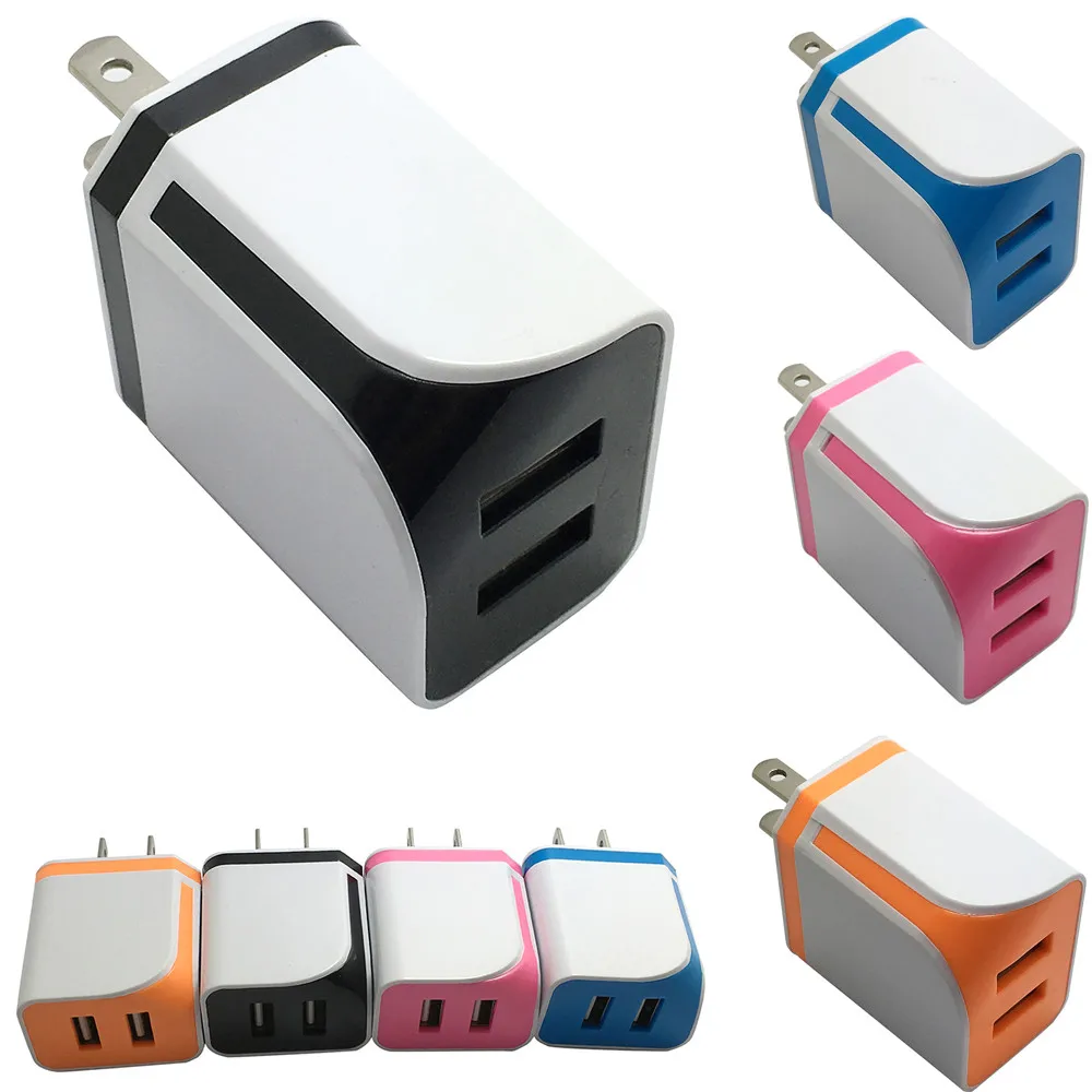 Новое настенное зарядное устройство с двумя usb портами для домашнего путешествия