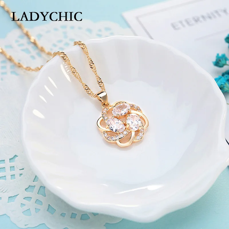 Женская подвеска в виде цветка с австрийским кристаллом | Украшения и аксессуары