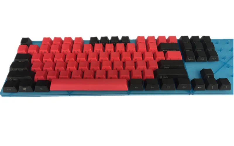 Крутой Джаз смешанный красный черный толстый PBT 104 87 61 ISO ANSI макет OEM профиль