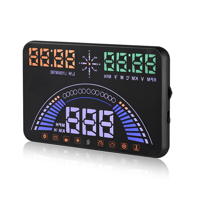 S7 5 8 дюймовый многоцветный дисплей OBD + GPS HUD для автомобильных грузовиков |