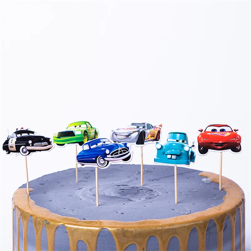 Cake Topper-12 24 шт. форзенская принцесса день рождения торт Топпер Дети сувениры украшения кекс топперы Микки Минни Baby Shower принадлежности - Цвет: Cake Topper-12