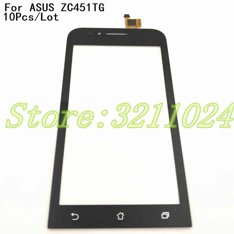

10Pcs/Lot 4.5 inch Screen For ASUS ZenFone Go mini ZC451TG Z00SD Touch Screen Digitizer Sensor Outer Glass For ZC451 ZC 451TG