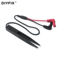 1pc smd smt test leads chip component lcr testing tool multimeter tester clip meter pen lead probe tweezers capacitor resistance