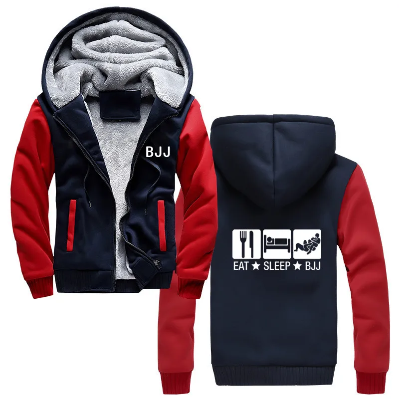 Забавная Толстовка бразильского джиу джитсу дзюдо Eat Sleep Bjj повседневные мужские