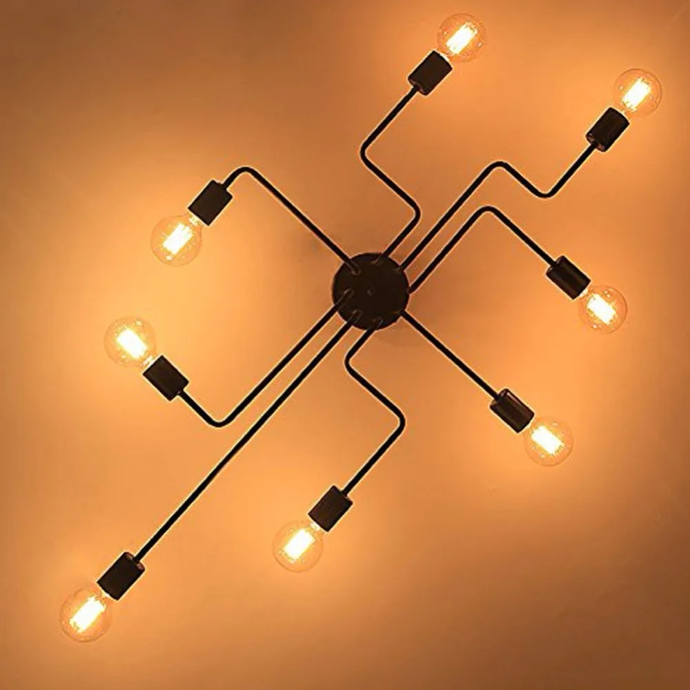 Промышленный потолочный светильник креативный Ретро 8 осветительный винтажный