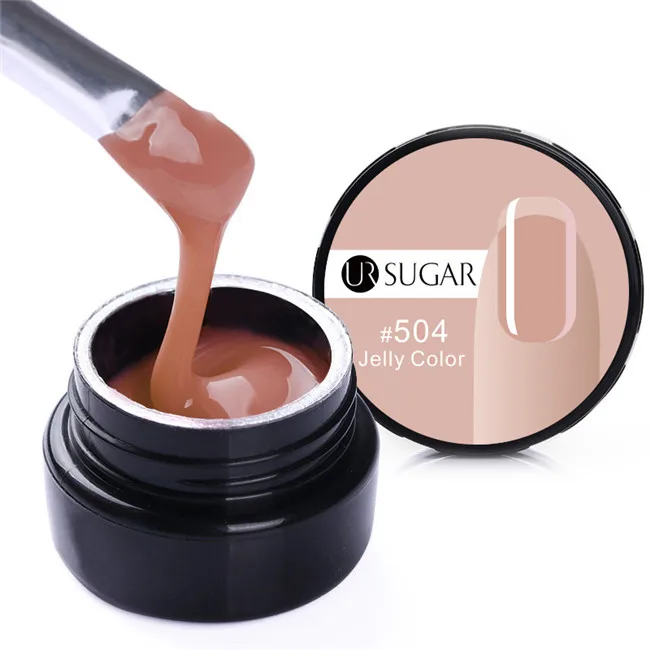 Color 4 UR SUGAR полупрозрачное наращивание ногтей УФ Гелевые Типсы для ногтей Удлинительный клей для нейл-арта строительный УФ-гель лак праймер для ногтей лак Gel7ml - Цвет: Color 4