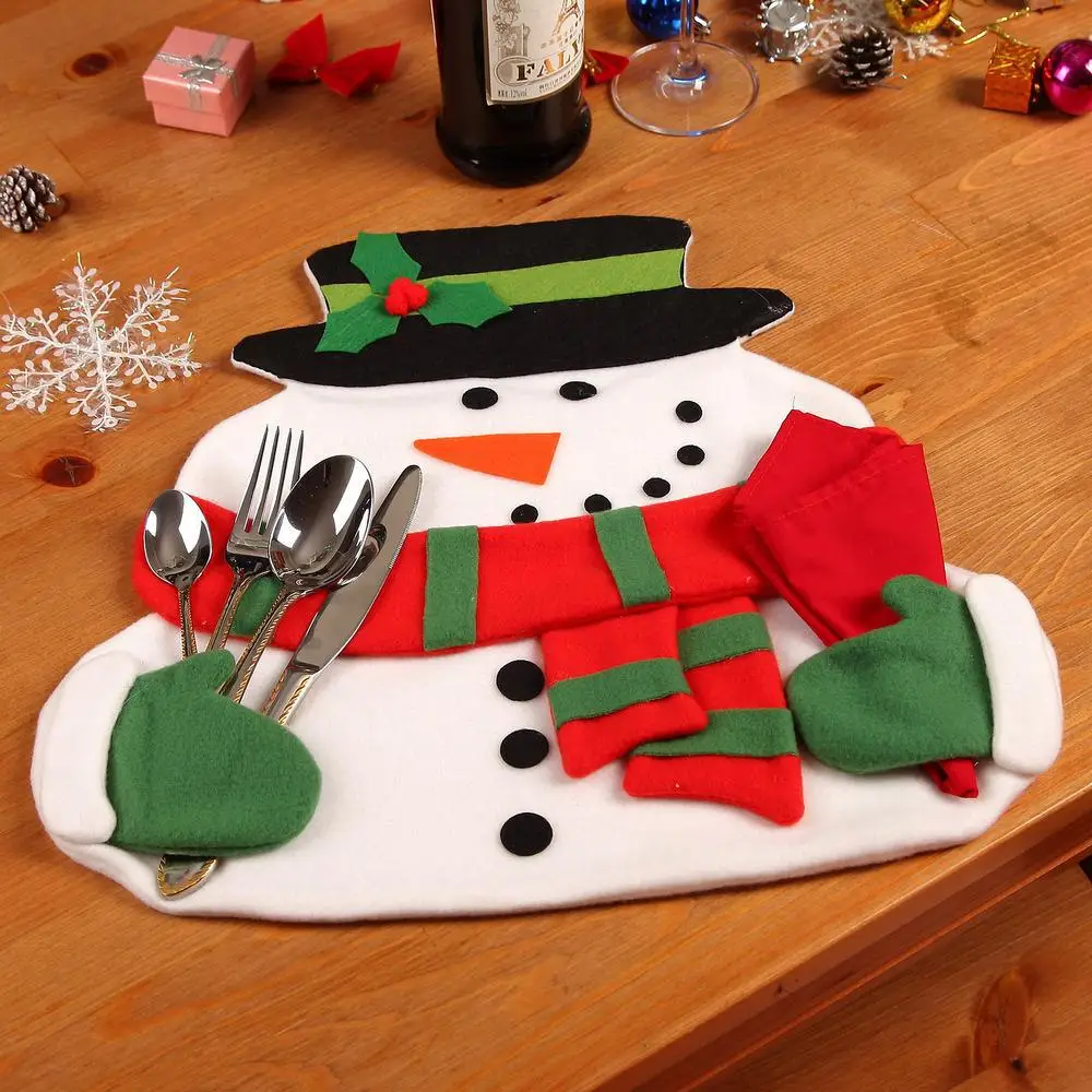 

Christmas Kitchen Decorations Snowman Santa Claus Table Mats W2170