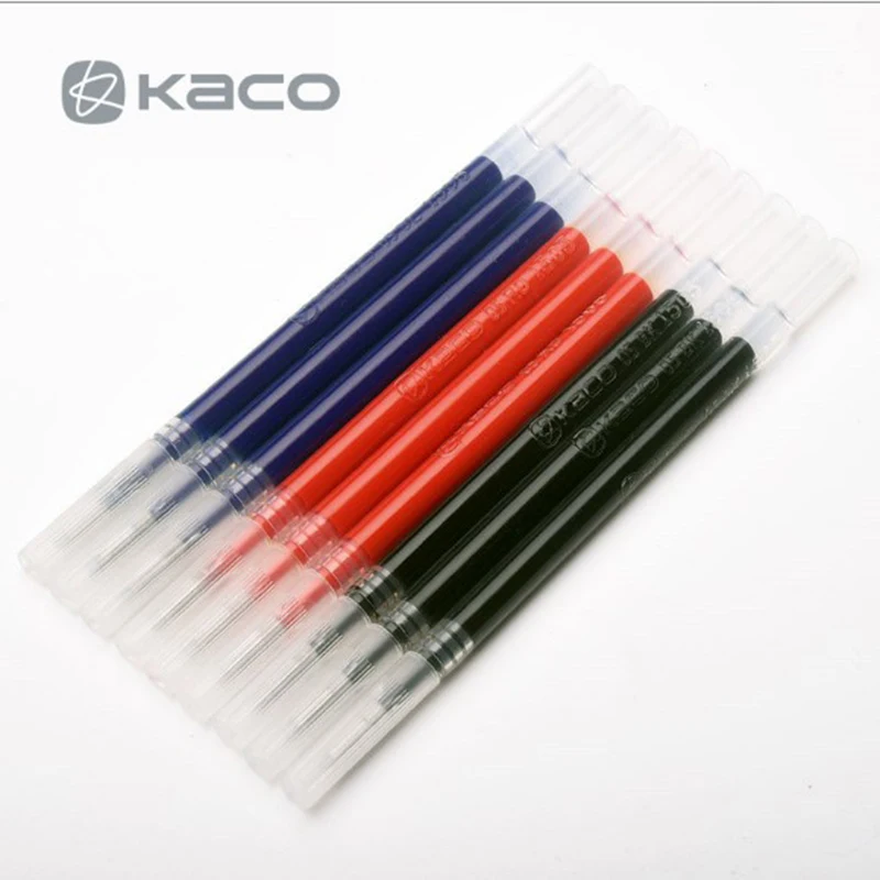 Чернила для ручки kACO синие/черные/красные 0 5 мм стержни подписей школы и офиса