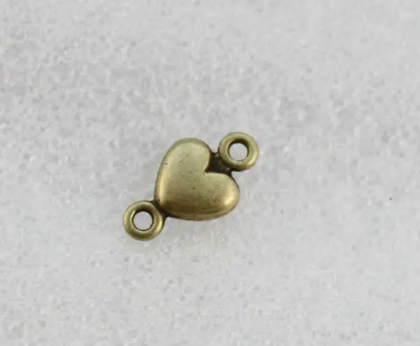

FREE SHIPPING 150PCS Antiqued Bronze Solid Heart Link Connectors #23166