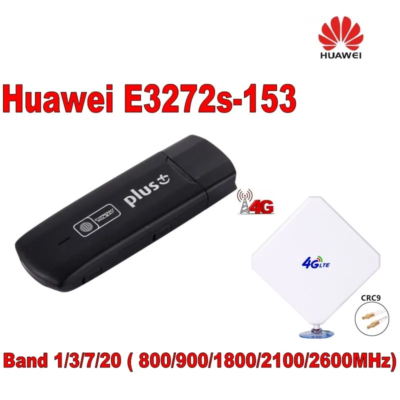 

USB-флешка HUAWEI E3272s-153 LTE + антенна 35dbi 4G CRC9