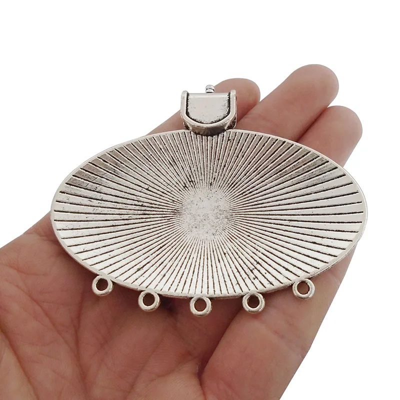 ZXZ, 2 шт, античный серебряный тон, большой этнический богемный соединитель, подвески для ожерелья, ювелирных изделий