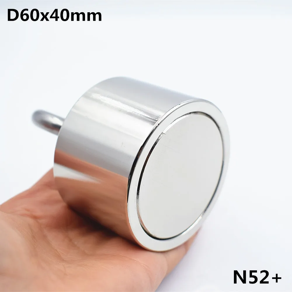 Неодимовый магнит N52 D60x40 супер сильный Круглый Магнит 250 кг редкоземельный 60*40 мм сильнейший постоянный мощный магнитный стальной стакан