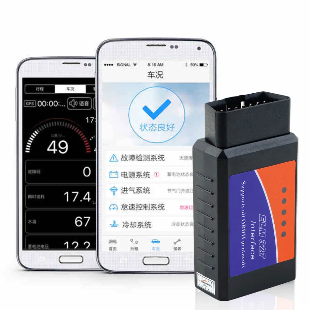 Автомобильный диагностический сканер ошибок OBDII интерфейс Bluetooth улучшенная