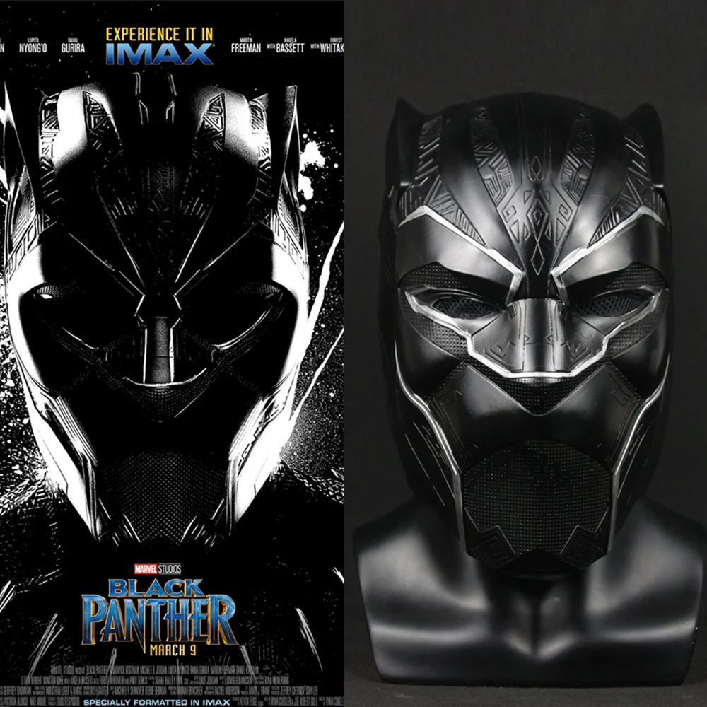 Черный маска Пантеры Косплэй латексный шлем T Challa wakanda костюм супергероя вечерние