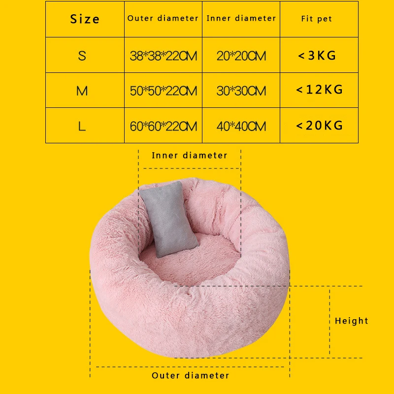 

Petshy Cute Small Pet Cat Nest House Kitten Puppy Fall Winter Warm Soft Plush Sleep Cave Bed Dog Sleeping Bag Kennel Cushion