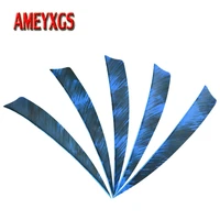 50pcs archry 5 arrow feathers shield shape right wing turkey feather for bow and arrow shooting hunting accessories