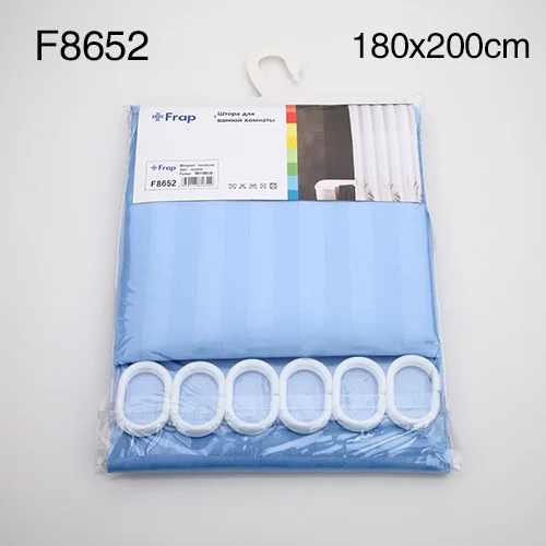 blue Frap, 7 цветов, 180*180 см, популярные однотонные занавески для ванной комнаты, большие круглые занавески для душа, ткань, полиэстер, занавески для ванной, с крючками, F8602 - Цвет: blue