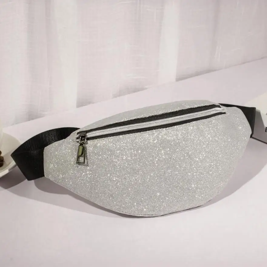 Silver MOLAVE Сумки на пояс модные женские Bling блёстки плечо сумка мессенджер грудь Hasp сумки на пояс маленькие 2018AUG10 - Цвет: Silver