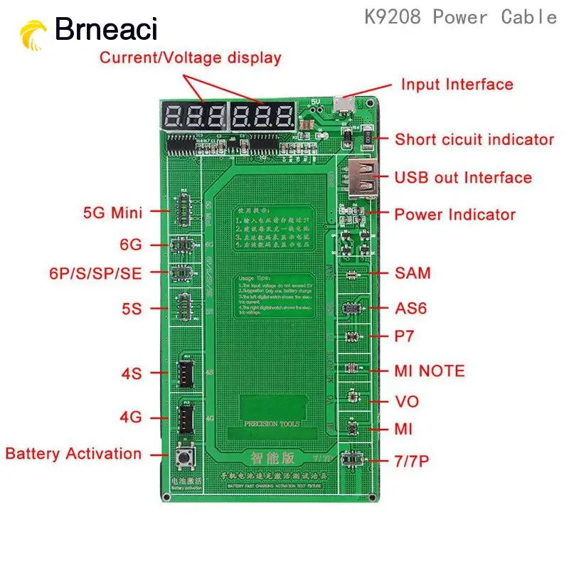 Brneaci для iPhone 7G 7P 6S 6SP 4G 4S 5G 5S 6G 6P huawei samsung xiaomi плата активации батареи pcb с USB|Ножи| |