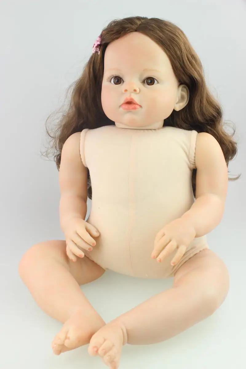 70 см большой силиконовый Reborn baby Dolls ручной работы реалистичные мягкие голые куклы