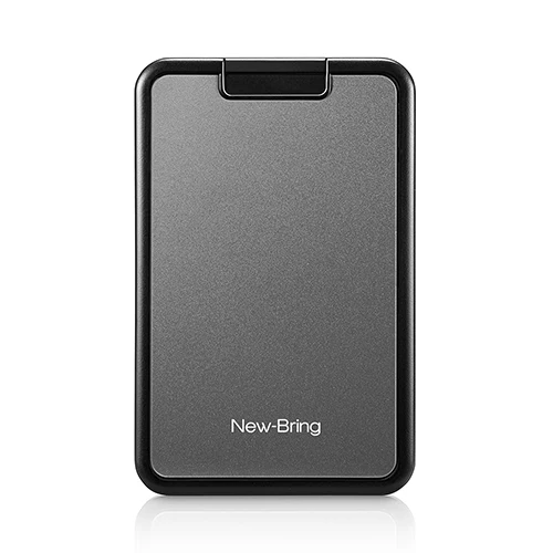 NewBring держатель для карт слайд кошелек RFID Блокировка металлический для мужчин женщин мужской женский чехол для карт кошелек - Цвет: Серый
