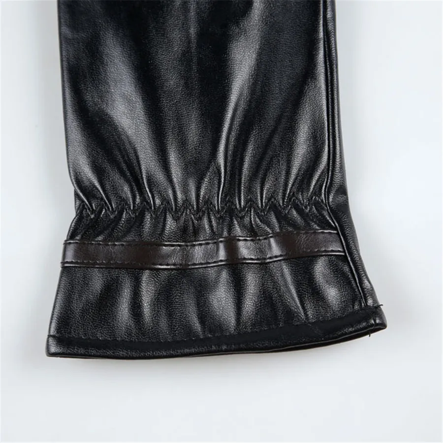 Мужские теплые кашемировые кожаные мужские зимние перчатки для спорта на