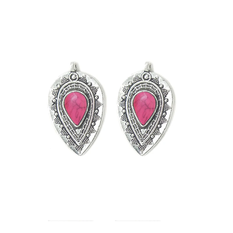 4 шт. винтажные Подвески в виде капли воды 35 мм|charms big|charm pendantsilver charm pendant |