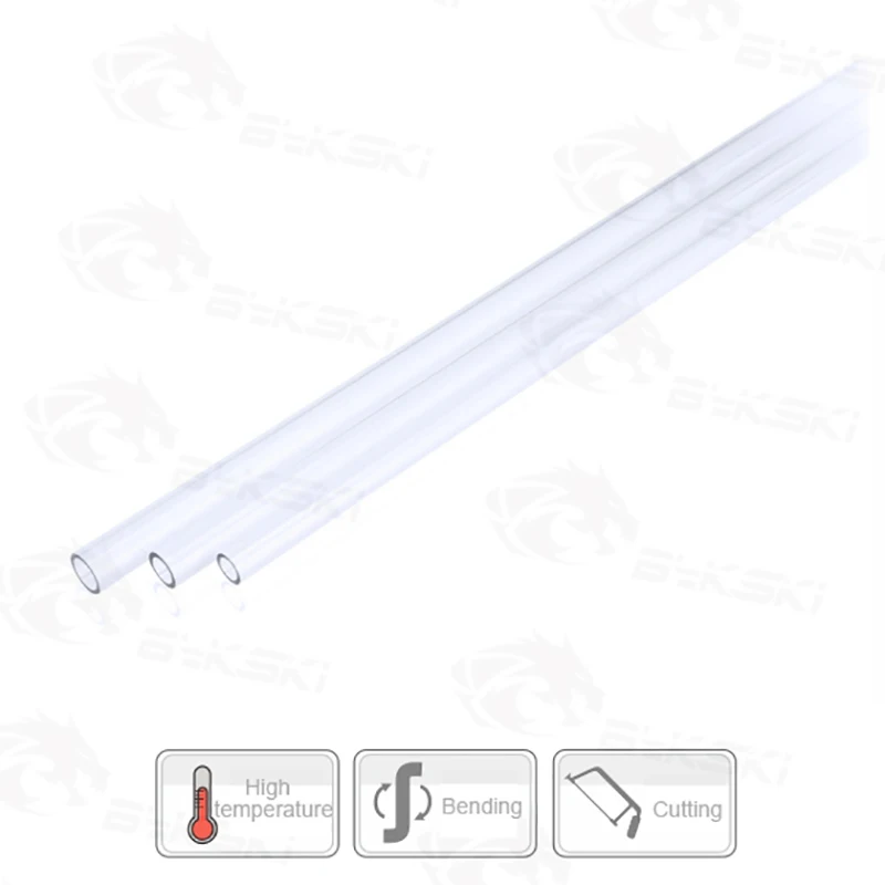 2 шт./лот BYKSKI PMMA/PETG жесткая трубка(OD12mm/OD14mm/OD16mm)+ 2 мм толщина+ 50 см длина Прозрачная Жесткая труба