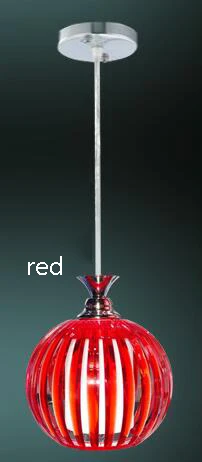 red H Простое акриловое Хрустальное стекло шар E27 светодиодный оригинальная Люстра для ресторана гостиной спальни кухни гостиничного номера - Цвет корпуса: red H
