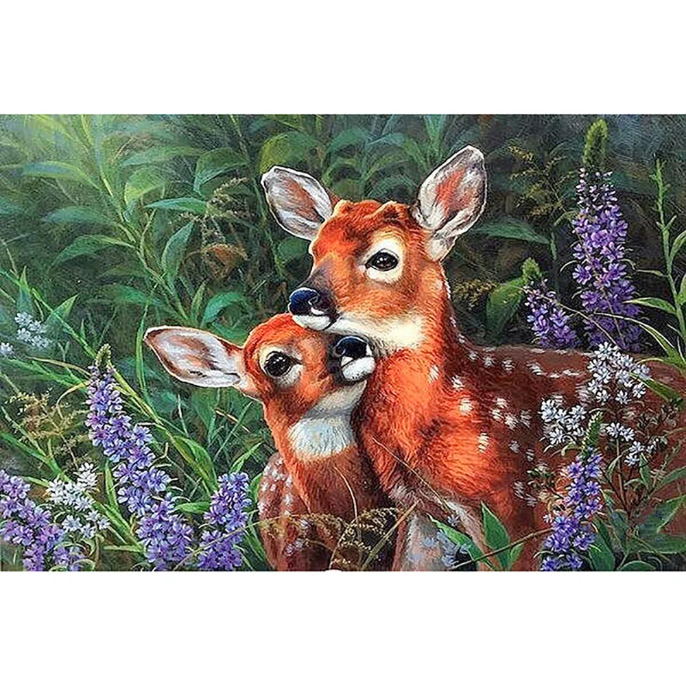 Алмазная живопись Олень в цвете мозаика сделай сам алмазная полная вышивка