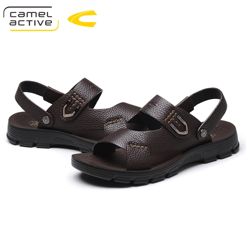 

Camel Active Men Fashion Sandals Summer Men's Slippers Leather Shoes Beach Casual Breathable Home Slippers Men Shoes Flip-Flops