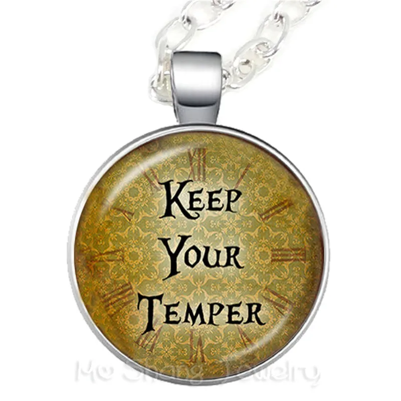 Keep Your Temper Glass чокер колье подарок для студентов/друзей мотивирующих людей