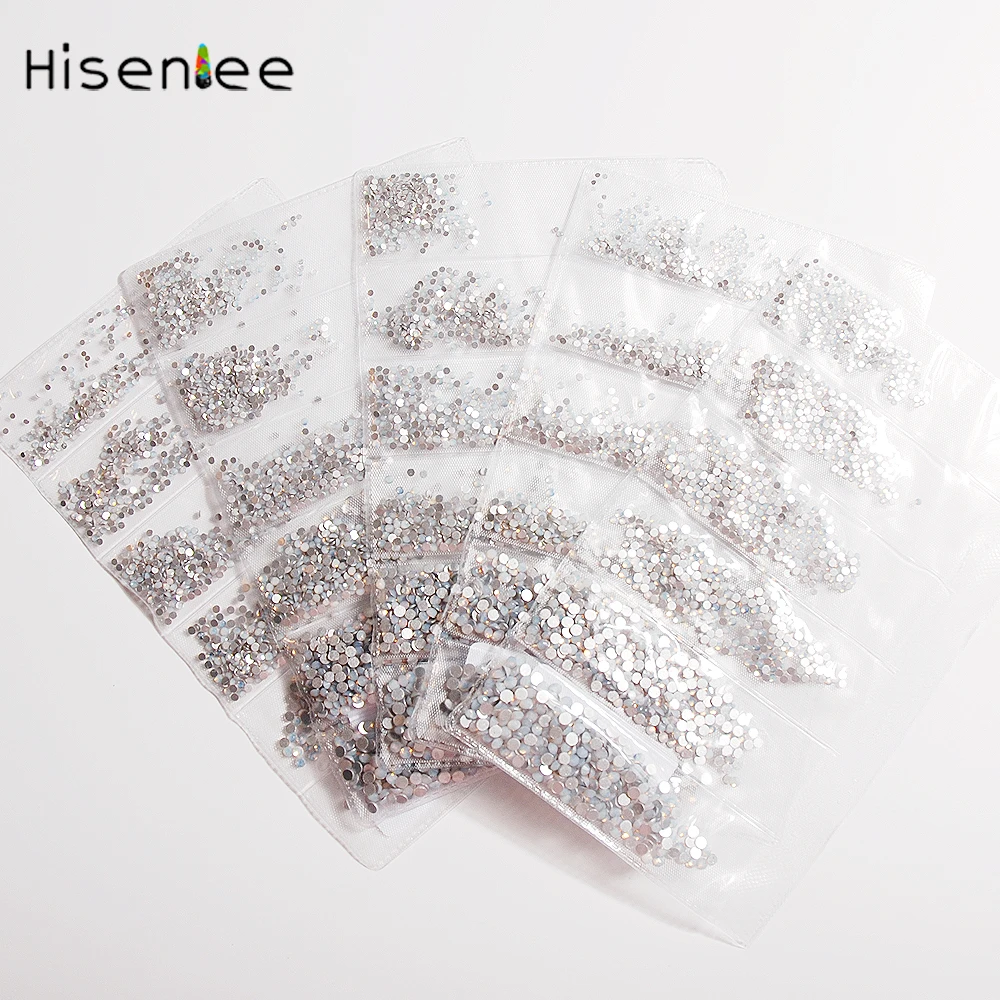 

1 Pack Multi-Size SS3-SS10 6 Sizes Opal Nail Rhinestones Glitter Flat Back Crystal Gems 3D Nail Art Shoes Decorations Gemstone