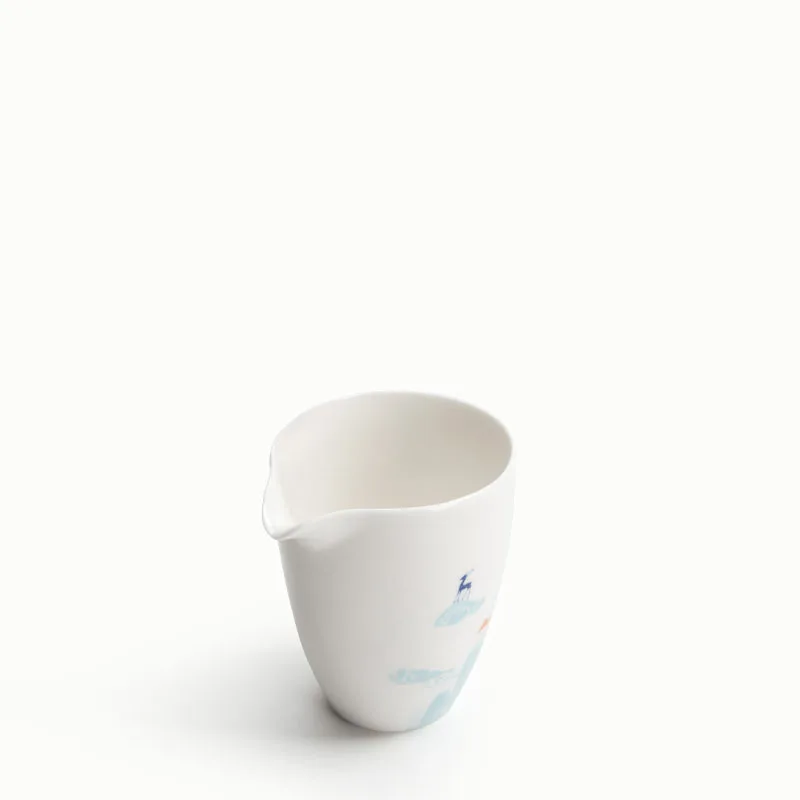 250 мл яркая чашка в японском стиле из нефрита и фарфора с оленем|milk mug|set coffeecreative tea