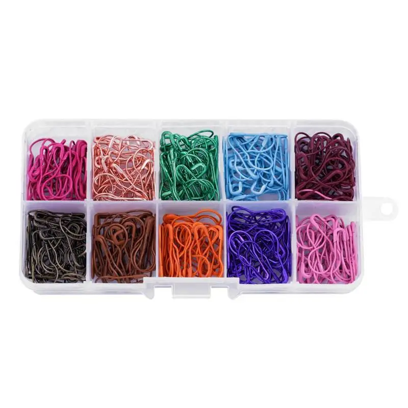 300pcs 300 шт. разноцветные безопасные булавки в форме тыквы металлические зажимы тыквенные булавки для вязания крестиком маркер бирка булавки для рукоделия швейные инструменты - Цвет: 300pcs