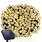 22M 200led 12M 100LED солнечная светодиодная гирлянда RGB Одноцветный декоративный светильник для светильник света праздник Открытый Фея