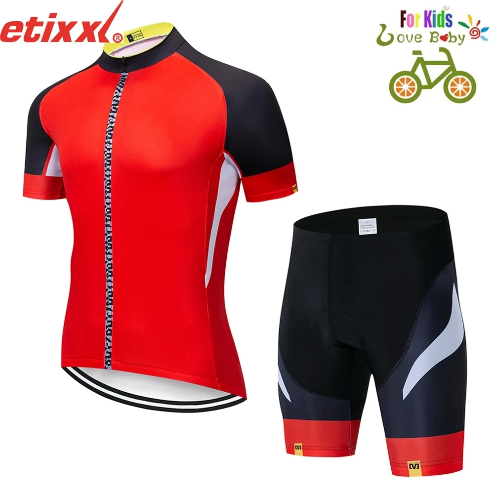 Рок Мальчики Велоспорт Джерси комплект Ropa Ciclismo Велоспорт комплект для детей дышащий Быстросохнущий велосипед для девочки одежда Детские майки