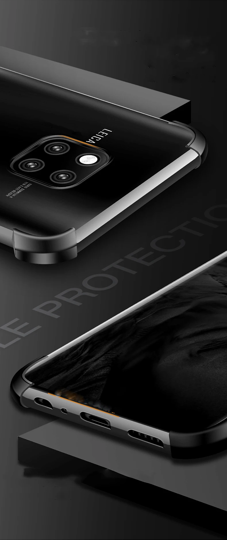 Mate 30 3D Laser elec-покрытие подушка безопасности Чехол для huawei mate 30 20 Pro Lite X чехол анти-шок прозрачный для huawei