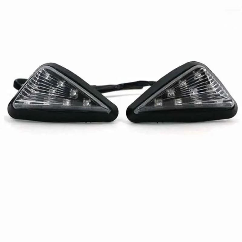 Triangle Flush LED Motorcycle Turn Signals Blinkers Indicator Lights 1 Pair (White) |