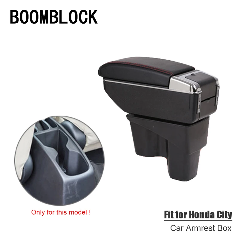 

Auto Car Armrest Box Modified For Honda City 6th 2014 2015 2016 2017 2018 USB Cup Holder Ashtray Organizers Accessories