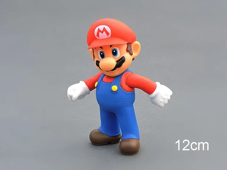 Super Mario Bros 12-15 см ПВХ фигурка игрушки модель Марио Луиджи Йоши Ослик Конг коллекционные игрушки куклы для детей