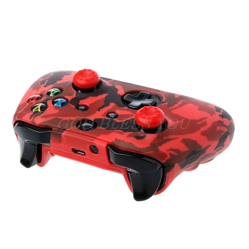 Силиконовый защитный чехол для XBox One X S контроллер протектор Вода Передача печать камуфляж Крышка ручки крышки
