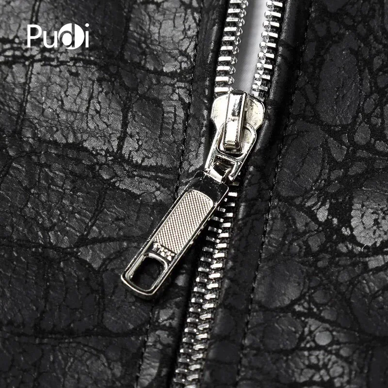 PUDI MT833 мужские Новые Модные Куртки из натуральной овечьей кожи с воротником Осень Зима Повседневная Верхняя одежда